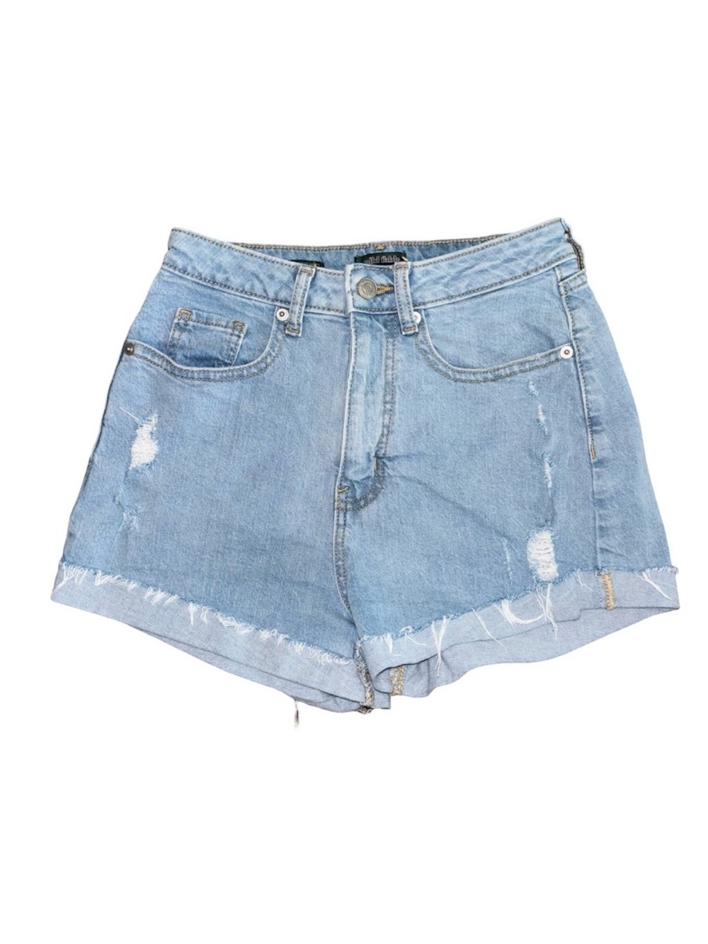 Wild Fable Light Blue Distressed Jean Shorts High Rise Size 00